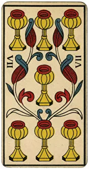 Tarot Collection: Tarot Card - Coupe (Cup) VII