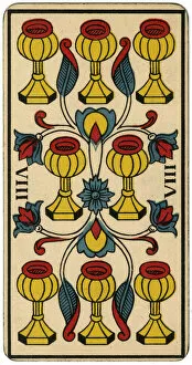 Cups Gallery: Tarot Card - Coupe (Cup) VIII