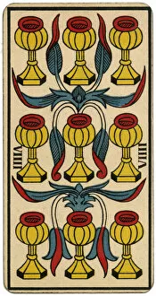 Cups Gallery: Tarot Card - Coupe (Cup) VIIII (IX)
