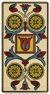 Tarot Collection: Tarot Card - Deniers (Coins) IIII (IV)