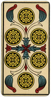 Tarot Collection: Tarot Card - Deniers (Coins) VI