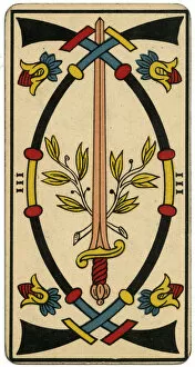 Images Dated 30th July 2019: Tarot Card - Epees (Swords) III