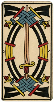 Tarot Collection: Tarot Card - Epees (Swords) V