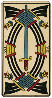 Images Dated 30th July 2019: Tarot Card - Epees (Swords) VII