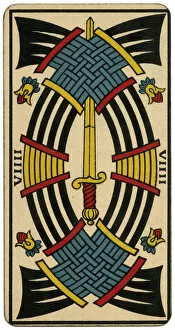 Images Dated 30th July 2019: Tarot Card - Epees (Swords) VIIII (IX)