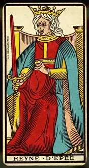 Telling Prints: Tarot Card - Reyne d Epee (Queen of Swords)