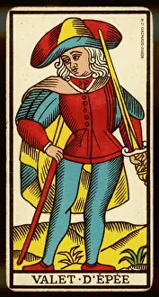 Wide Prints: Tarot Card - Valet d Epee (Page of Swords)
