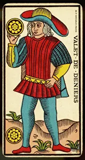 Coin Prints: Tarot Card - Valet de Deniers (Page of Coins)