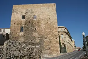 Tarragona Prints: Tarragona city. Augusto Palace or Prredtorium or Pilatos Tow