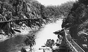 Gorge Prints: Tasmania Launceston Cataract Gorge pre-1900