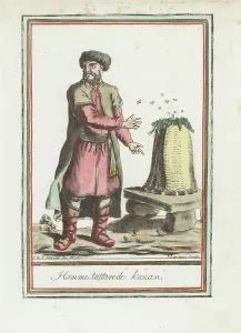 Beehive Prints: Tatar man of Kazan with beehive