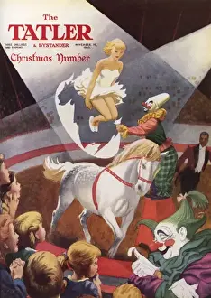 Circuses Prints: The Tatler Christmas Number front cover, 1953
