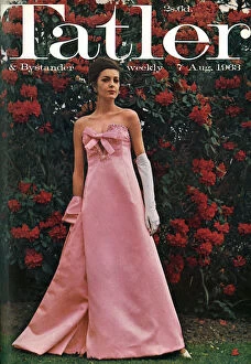 Modelling Gallery: Tatler front cover, 1963 - Christian Dior dress