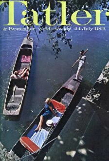 Lounging Gallery: Tatler front cover, 1963 - Punting on the Cam