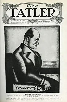Benito Prints: Tatler cover featuring Mussolini