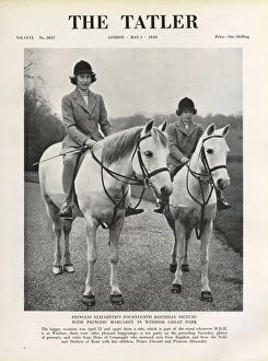 Riders Collection: Tatler front cover featuring Princess Elizabeth & Margaret o