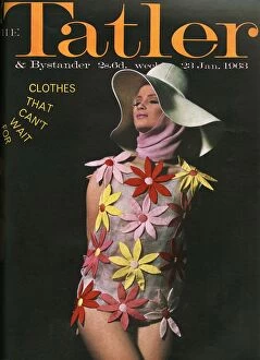 Images Dated 26th July 2016: Tatler cover - Flower fashion, 1963