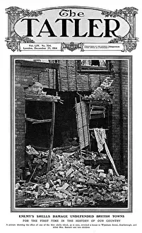 Shelled Prints: Tatler cover - German bombardment of Scarborough