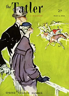 Images Dated 2nd August 2015: Tatler front cover, horse racing Ascot, 1955