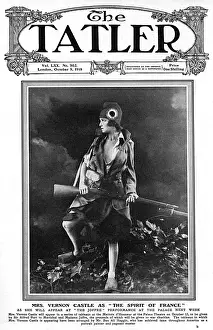 Joffre Prints: Tatler cover - Irene Castle as the Spirit of France