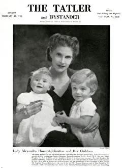 Haig Prints: Tatler cover - Lady Alexandra Howard-Johnston & children