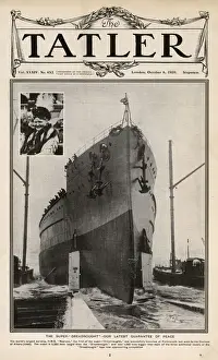 Launches Prints: Tatler cover, launch of HMS Neptune, new super Dreadnought