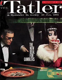 Gamblers Prints: Tatler Front Cover - A man in a suit and sunglasses