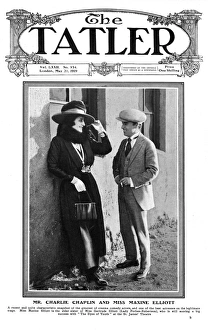 Images Dated 24th January 2017: Tatler cover - Maxine Elliott & Charlie Chaplin
