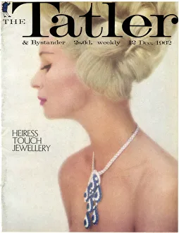 Accessory Gallery: Tatler front cover with model wearing Cartier necklace