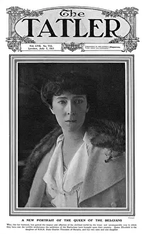 Belgians Prints: Tatler cover - Queen of the Belgians, WW1