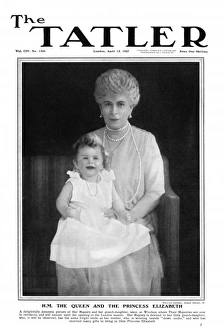 Images Dated 20th October 2011: Tatler cover, Queen Mary and Princess Elizabeth of York