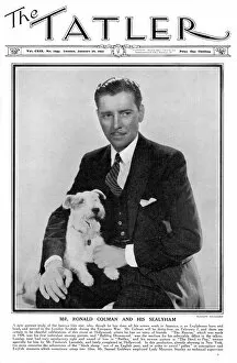 Idol Collection: Tatler cover - Ronald Colman and his Sealyham Terrier