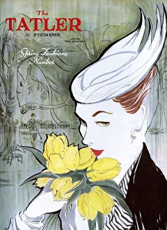 Images Dated 21st September 2018: Tatler Cover, Spring Fashions Number, 1943