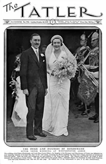 Tatler Collection: Tatler cover - wedding of the Duke and Duchess of Roxburghe