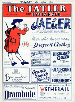 Outer Prints: The Tatler outer wrapper cover for the 6 October 1943 issue