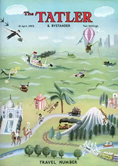 Images Dated 28th June 2011: The Tatler travel number front cover, 1953