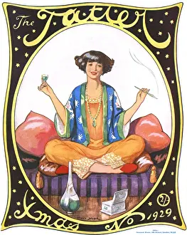 29th Prints: The Tatler Xmas no. 1929 front cover by Lewis Baumer