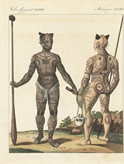 Tattooed Prints: Tattooed warriors of Nuku Hiva, Marquesas Islands