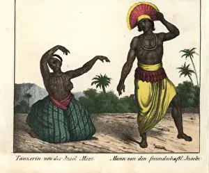 Tattoo Prints: Tattooed woman dancer of Maui, and man of Tonga