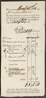 Upwards Prints: Tax Receipt 1802