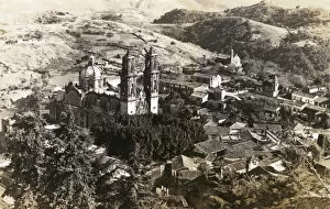 Towers Collection: Taxco, Mexico - Aerial view of Church of Santa Prisca