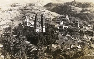 Santa Collection: Taxco, Mexico - Aerial view of Church of Santa Prisca