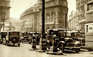 Taxis at Piccadilly Circus, London