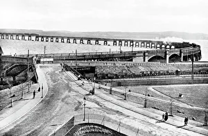Tay Viaduct and Railway Station, Dundee early 1900's
