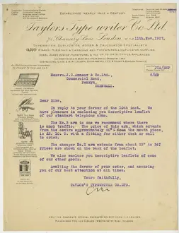 Chancery Prints: Taylors Type writer Co Ltd