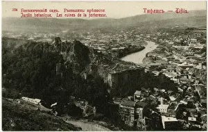 Jul16 Prints: Tbilisi, Georgia, Panorama with Botanic Gardens and Fortress