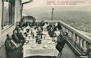 Tbilisi - Lunch on the Balcony of the Funicular Railway Stat