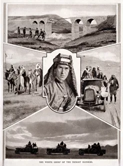 T.E. Lawrence of Arabia, white chief of the desert raiders
