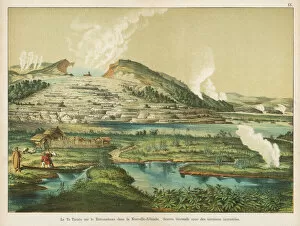 Geology Collection: Te Tarata hot springs, Rotomahana, New Zealand