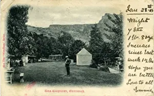 Cheddar Prints: Tea Gardens, Cheddar, Weston-Super-Mare, England
